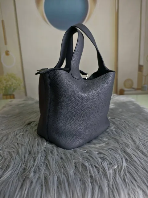 爱马仕 Picotin Lock 18 · 8F Ardoise 银扣 细节图4